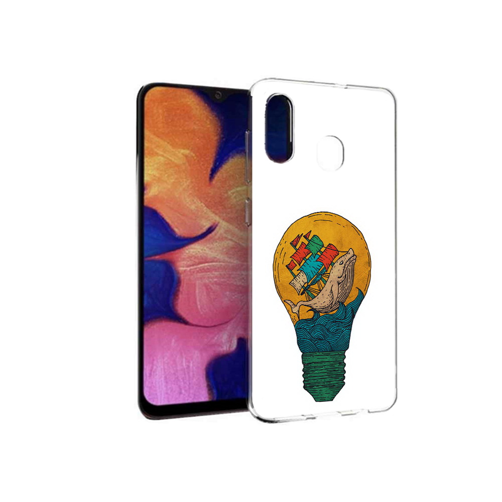 Чехол MyPads Tocco для Samsung Galaxy A30 кит в лампочке с парусами (PT126700.499.387)