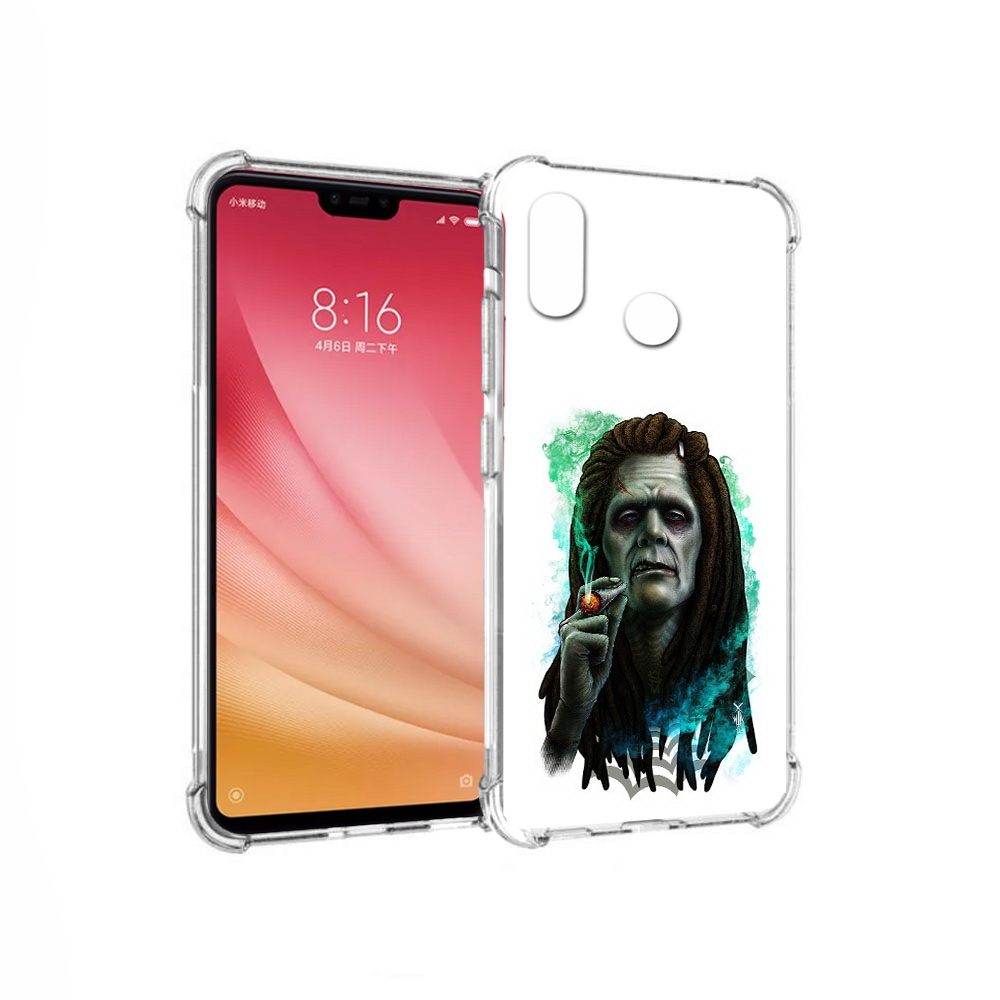 

Чехол MyPads Tocco для Xiaomi Mi 8 зеленый мужчина с сигаретой (PT110454.314.360), Прозрачный, Tocco