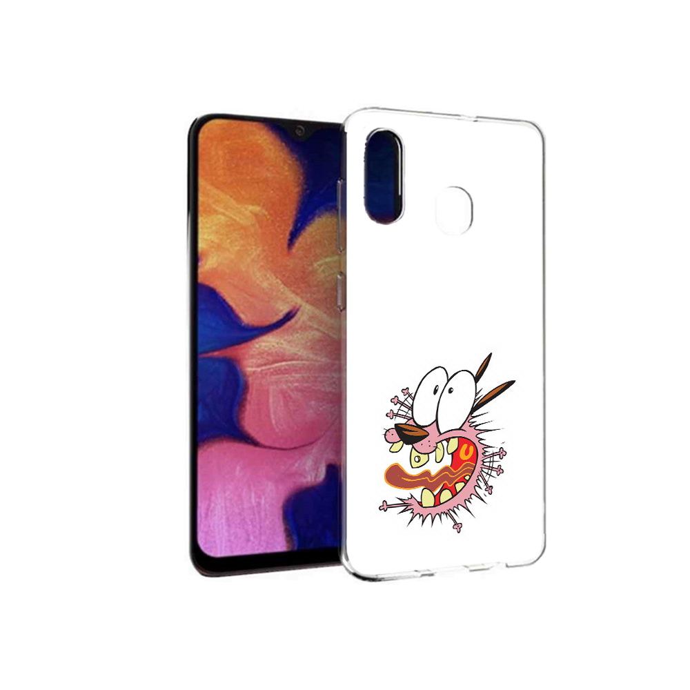 

Чехол MyPads Tocco для Samsung Galaxy A30 испуганный бобик (PT126700.499.381), Прозрачный, Tocco