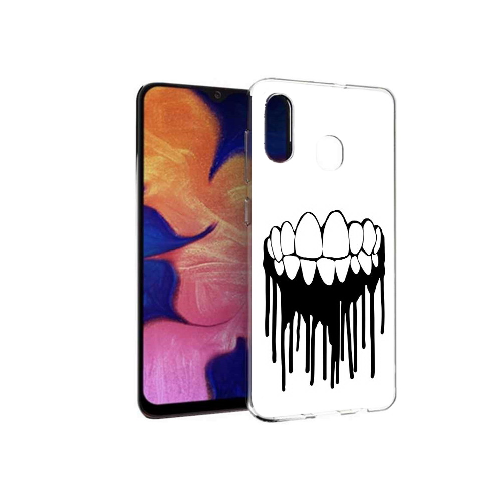 

Чехол MyPads Tocco для Samsung Galaxy A30 зубы (PT126700.499.372), Прозрачный, Tocco