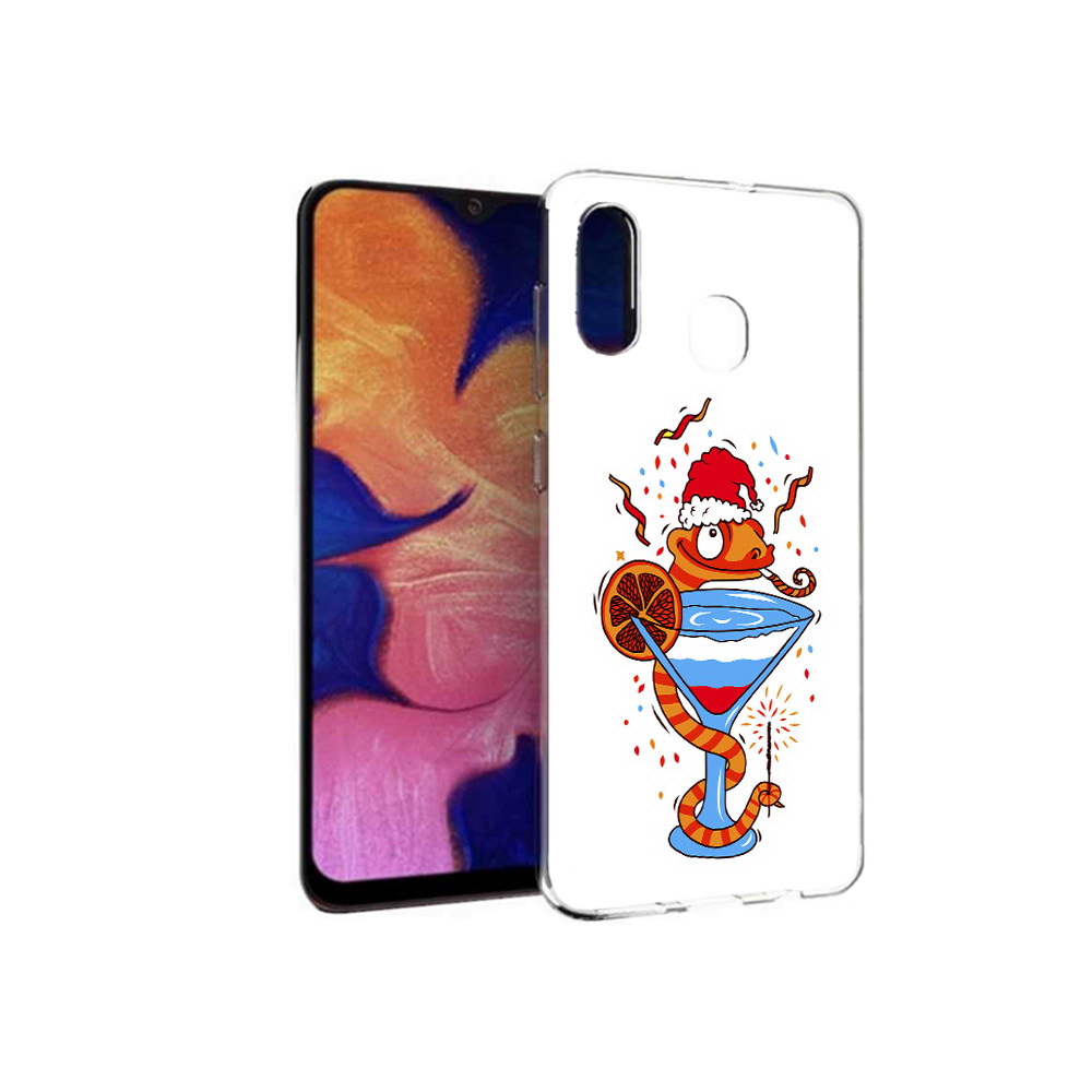 

Чехол MyPads Tocco для Samsung Galaxy A30 змейка (PT126700.499.364), Прозрачный, Tocco