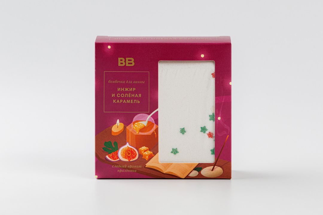 

Бомбочка для ванны Инжир и Соленая карамель 155 г, Разноцветный