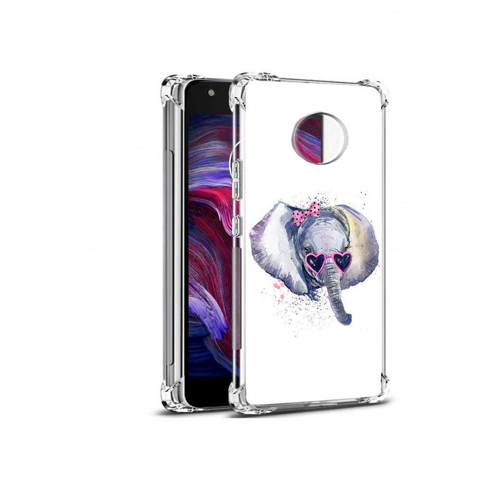 

Чехол MyPads Tocco для Motorola Moto X4 слоник в очках (PT96319.371.608), Прозрачный, Tocco
