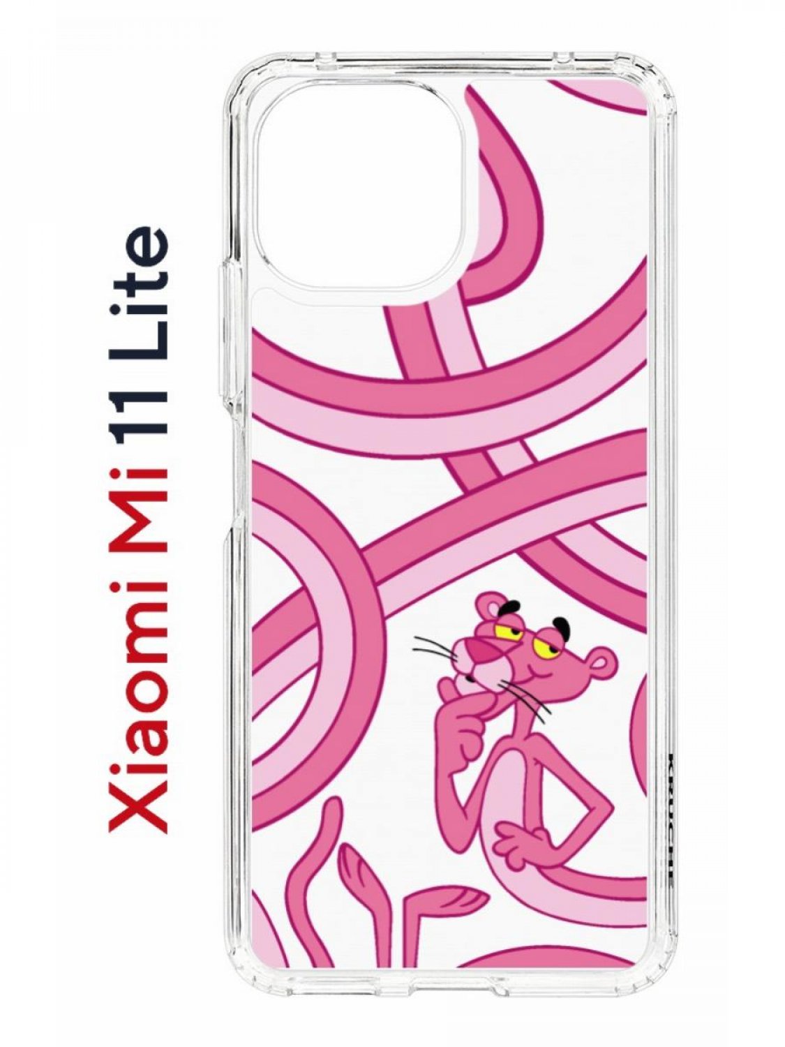 Чехол на Xiaomi Mi 11 Lite Kruche Print Розовая Пантера,противоударный бампер с принтом