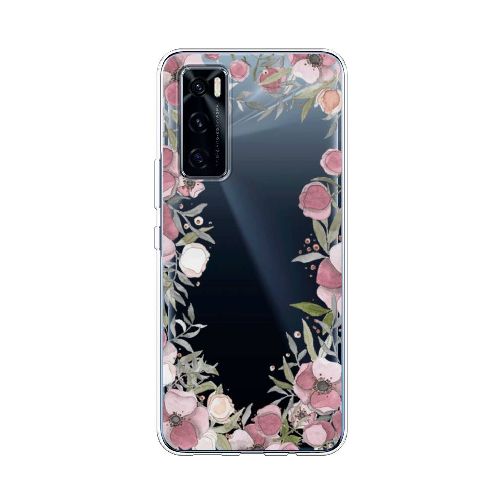 

Чехол Awog на Vivo V20 SE "Розовая цветочная рамка", Разноцветный, 263550-8