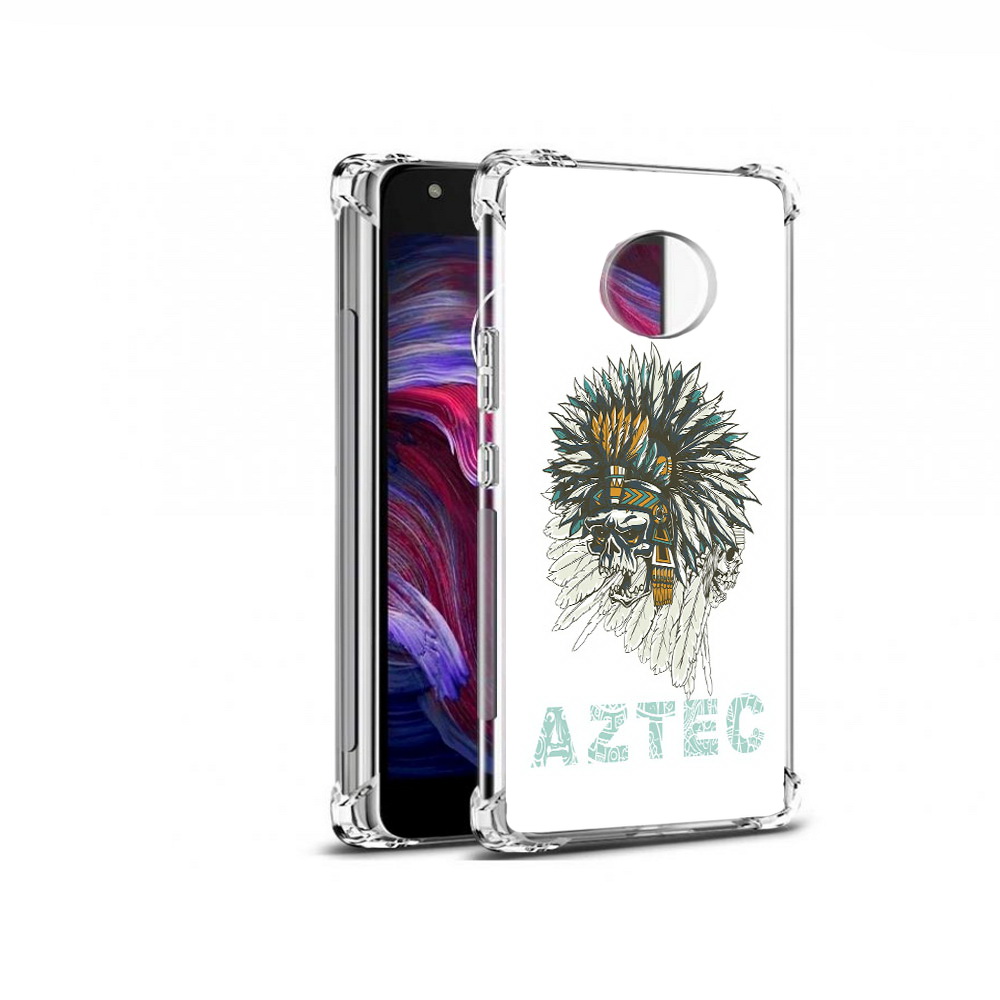 

Чехол MyPads Tocco для Motorola Moto X4 скелет индеец (PT96319.371.602), Прозрачный, Tocco