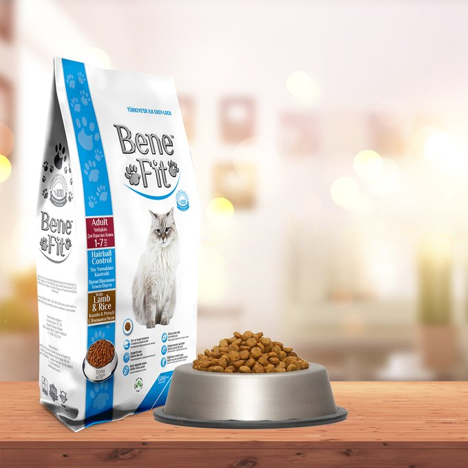 Сухой корм для кошек Benefit Hairball Control с ягненком и рисом, 1,5 кг