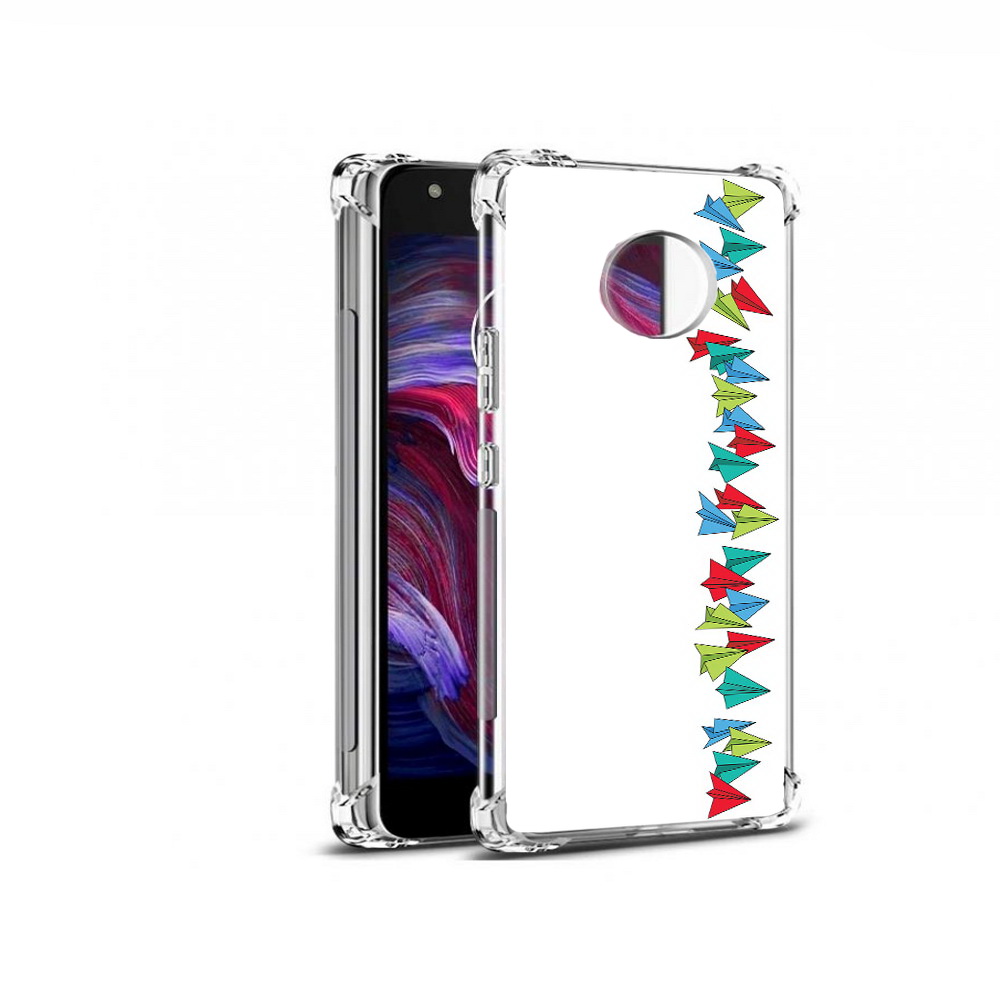 

Чехол MyPads Tocco для Motorola Moto X4 самолетики из листочков (PT96319.371.593), Прозрачный, Tocco
