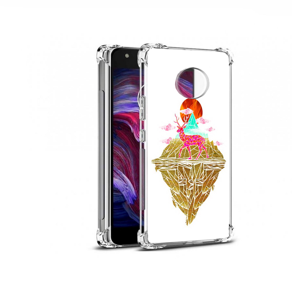 

Чехол MyPads Tocco для Motorola Moto X4 розовый олень абстракция (PT96319.371.586), Прозрачный, Tocco