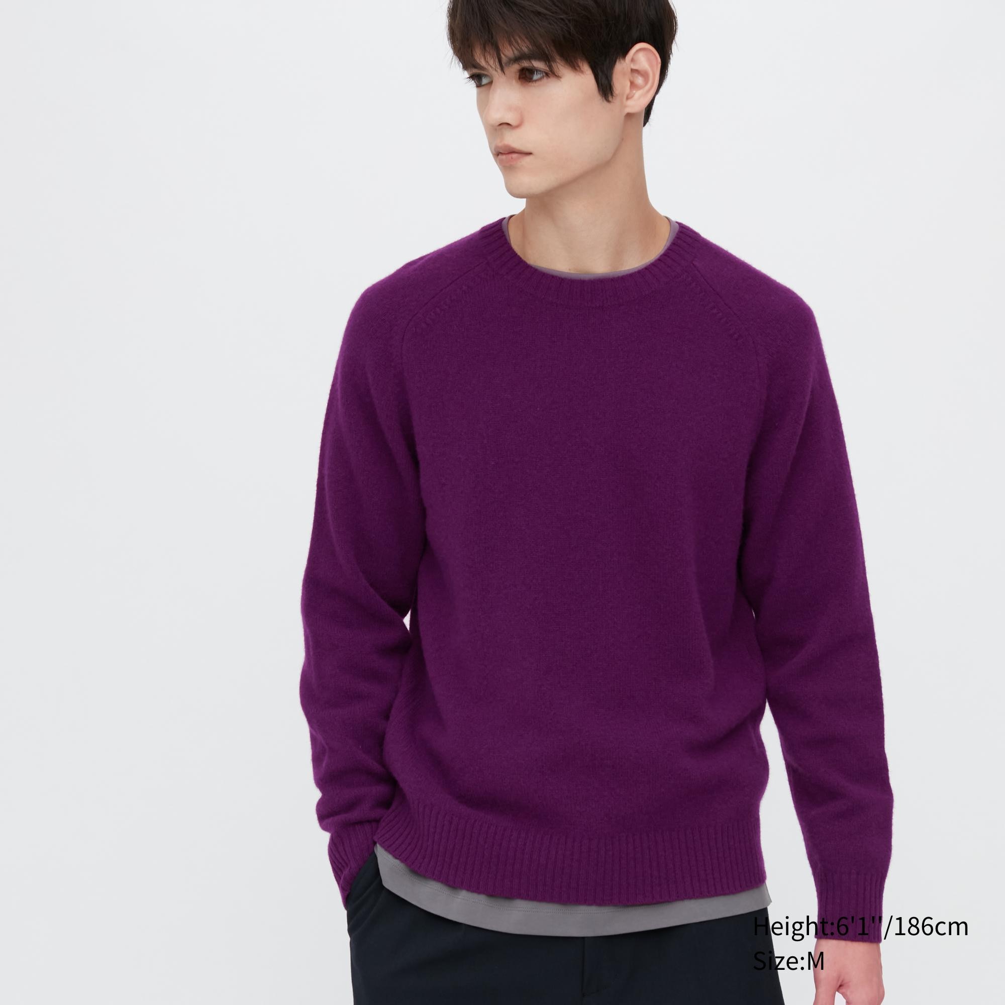 Джемпер мужской UNIQLO 450541COL77 фиолетовый S (доставка из-за рубежа)