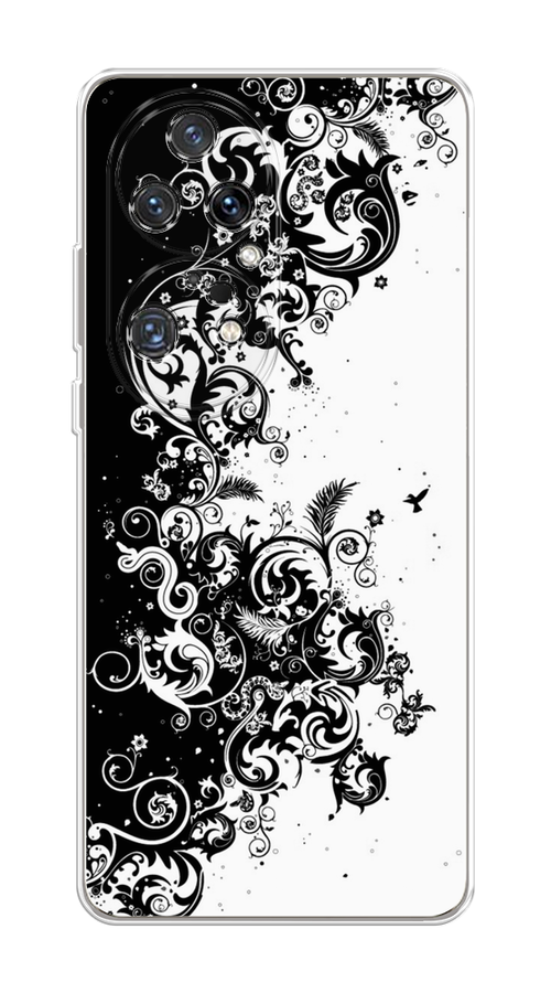 

Чехол на Huawei P50 Pro "Черно белый узор", Белый;черный;серый, 6105050-3