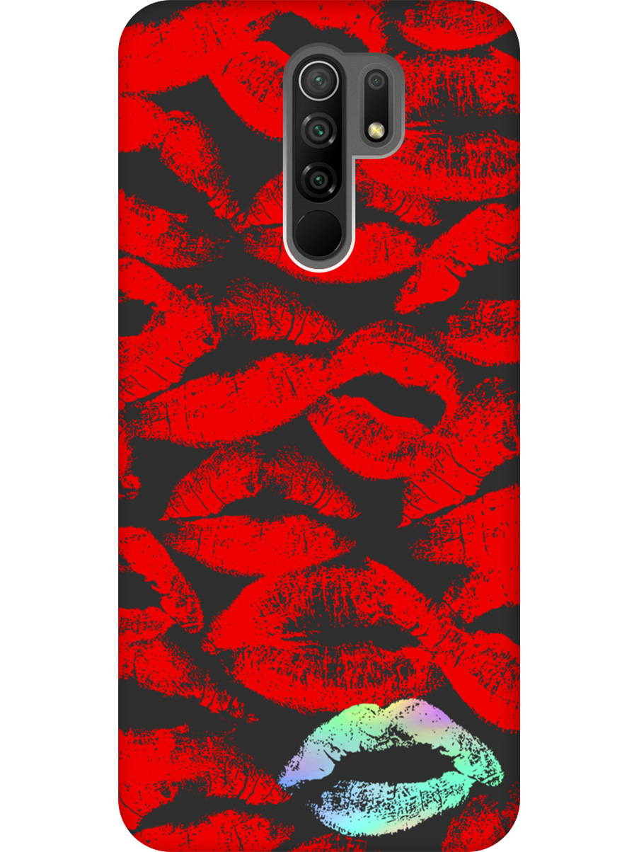 

Силиконовый чехол на Xiaomi Redmi 9 с принтом "Серебристый поцелуй" матовый черный, Черный;красный;серебристый, 723276791