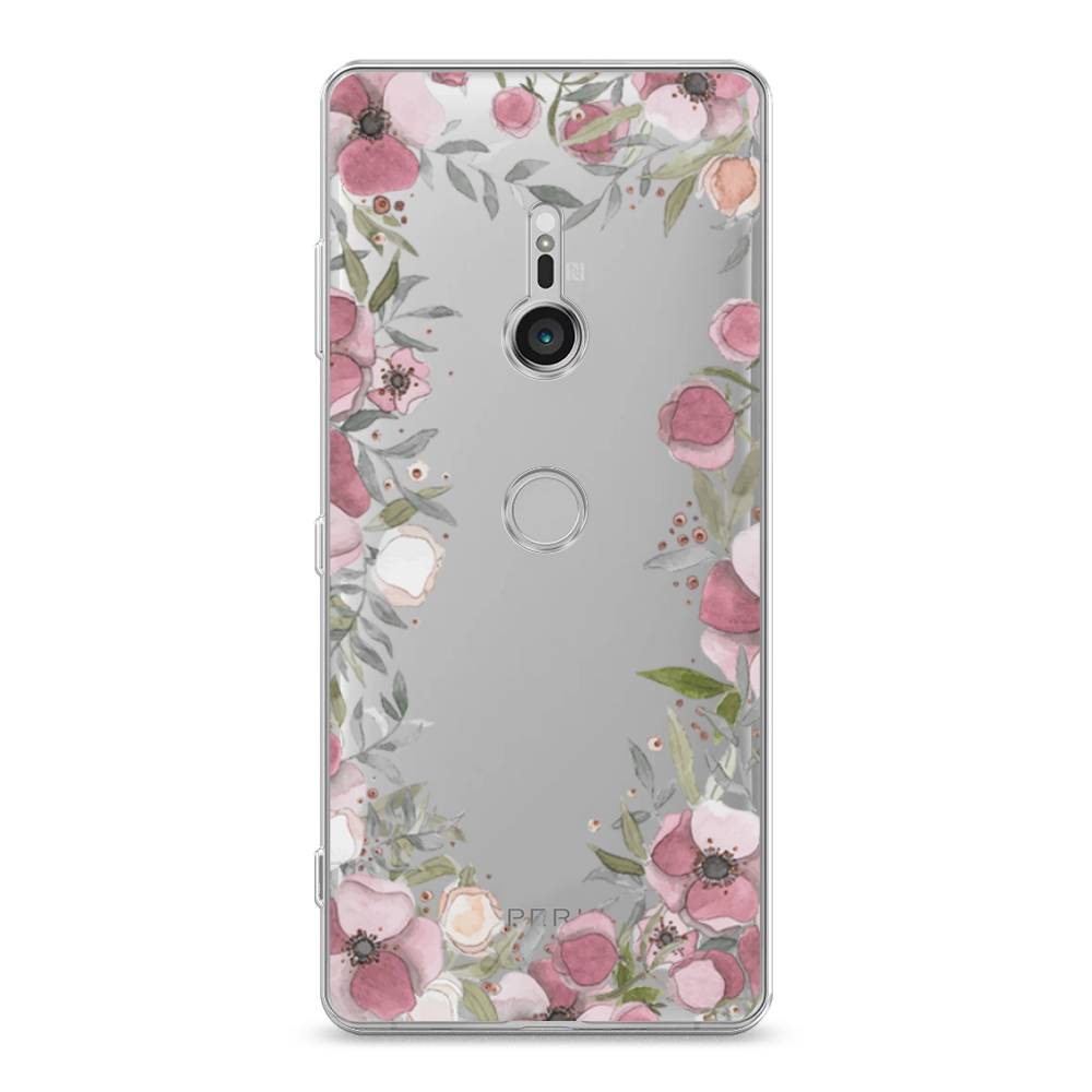 

Чехол Awog на Sony Xperia XZ3 "Розовая цветочная рамка", Разноцветный, 53650-8