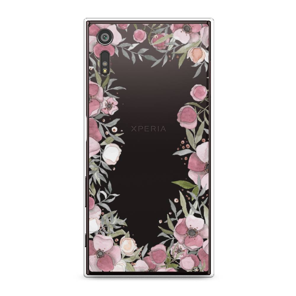 

Чехол Awog на Sony Xperia XZ "Розовая цветочная рамка", Разноцветный, 51450-8