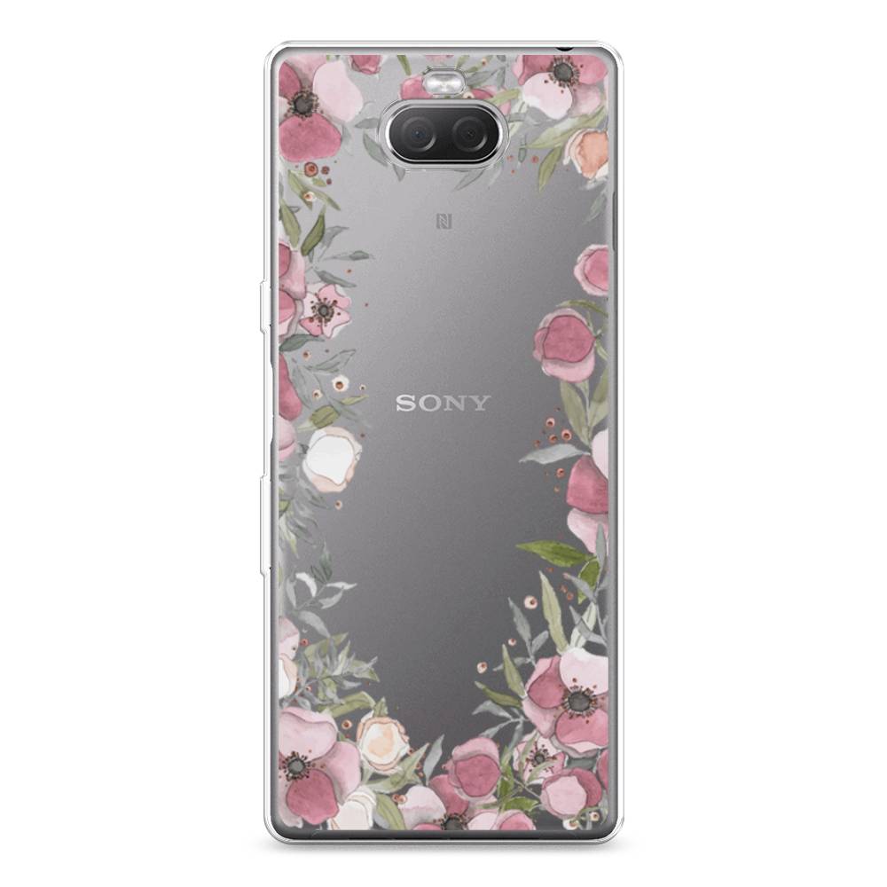 

Силиконовый чехол "Розовая цветочная рамка" на Sony Xperia XA3 Ulta, 53950-8