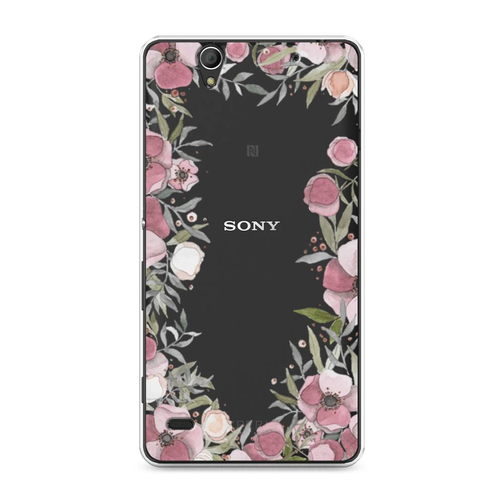 

Чехол Awog на Sony Xperia C4 "Розовая цветочная рамка", Разноцветный, 52650-8