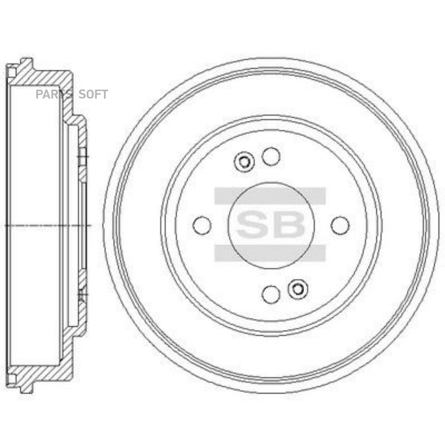 

Барабан Тормозной Sd1079 (58411-1c300) Sangsin brake арт. SD1079