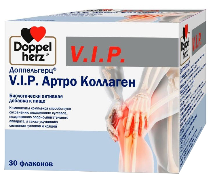 Купить V.I.P. Артро Коллаген Doppelherz флаконы 25 мл 30 шт., Queisser Pharma