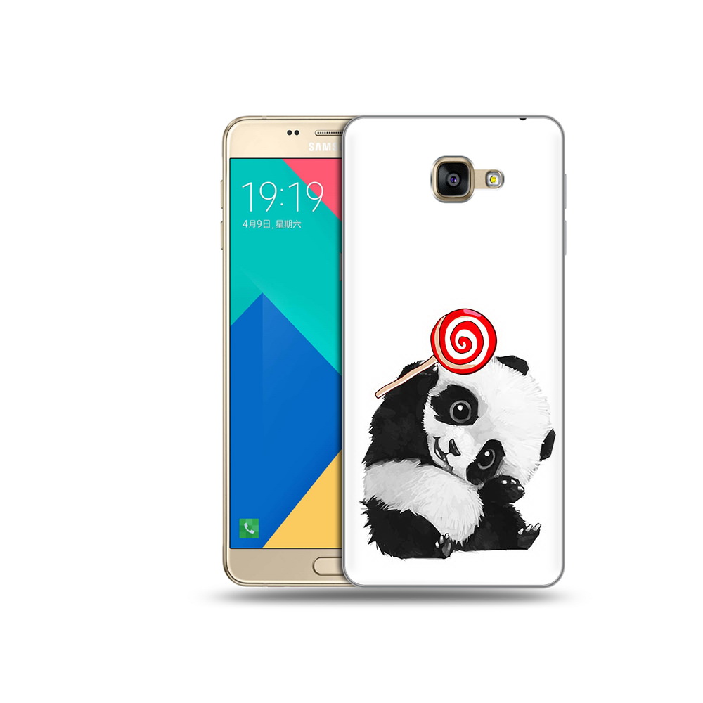 

Чехол MyPads Tocco для Samsung Galaxy A9 панда с леденцом (PT25200.562.534), Прозрачный, Tocco