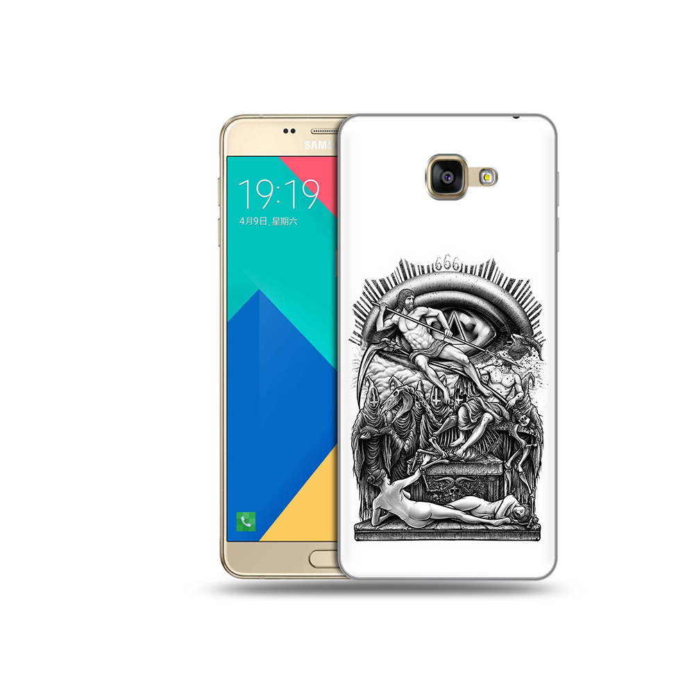

Чехол MyPads Tocco для Samsung Galaxy A9 оракул черно белый (PT25200.562.528), Прозрачный, Tocco