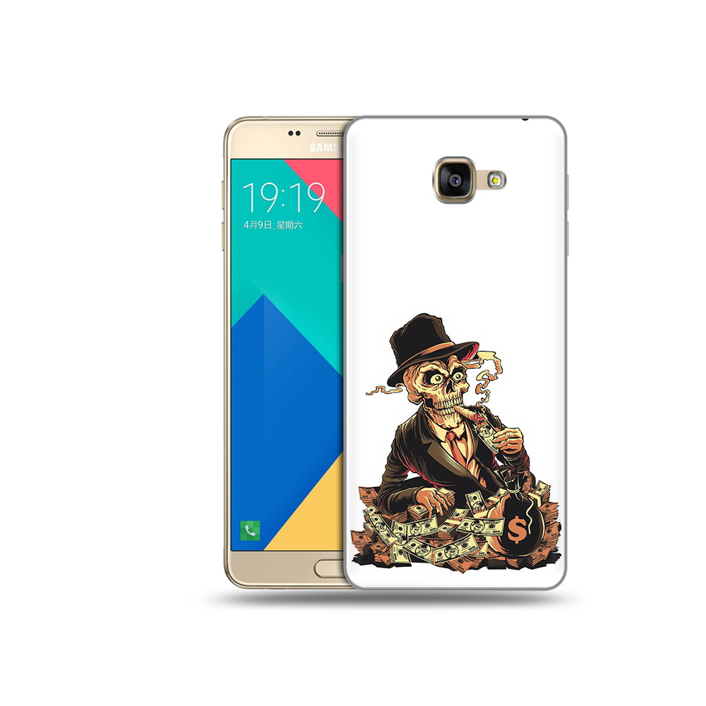 

Чехол MyPads Tocco для Samsung Galaxy A9 нарисованный череп с сигаретой (PT25200.562.515), Прозрачный, Tocco