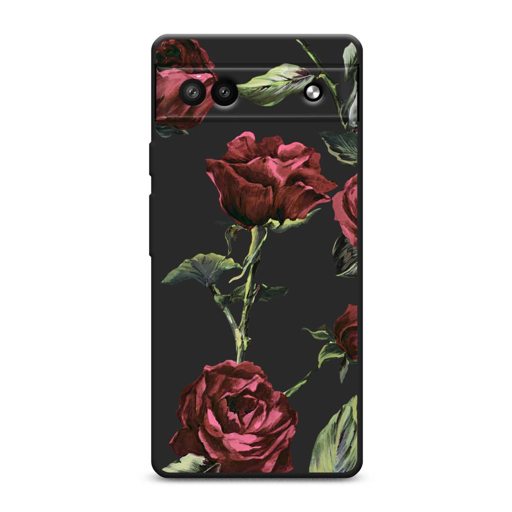 

Чехол Awog 271152-1 для Google Pixel 6A "Бордовые розы фон", Красный, 271152-1