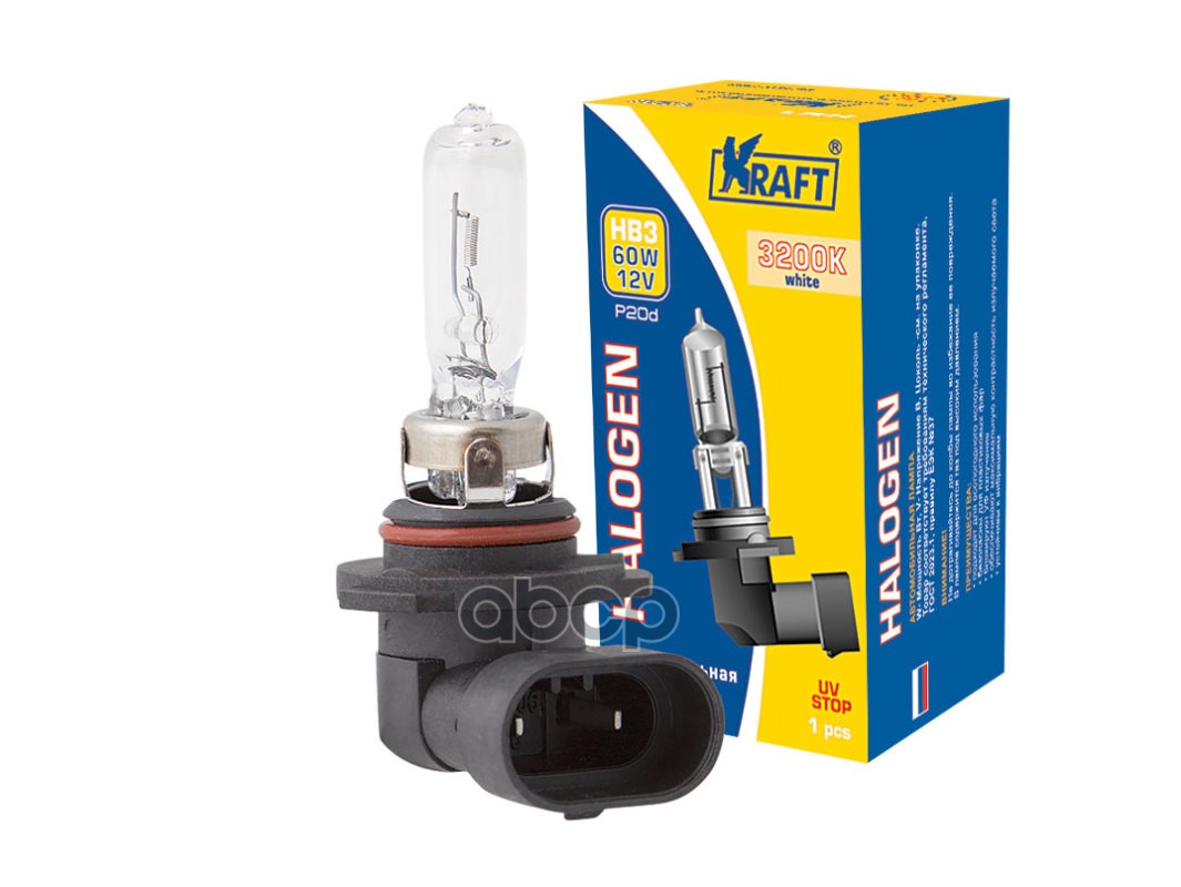 Лампа 12v Hb3 60w P20d Kraft 1 Шт. Картон Kt700024 Kraft арт. KT700024