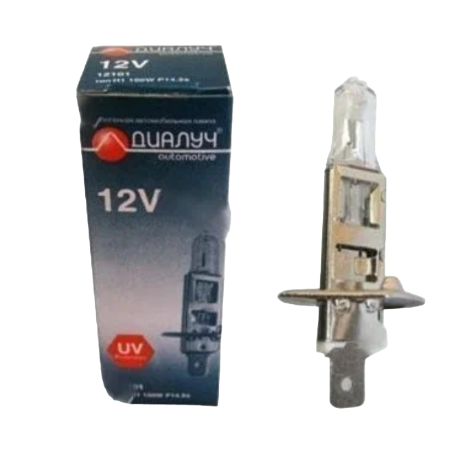 

Лампа галоген 12v h1 100w p14.5s диалуч