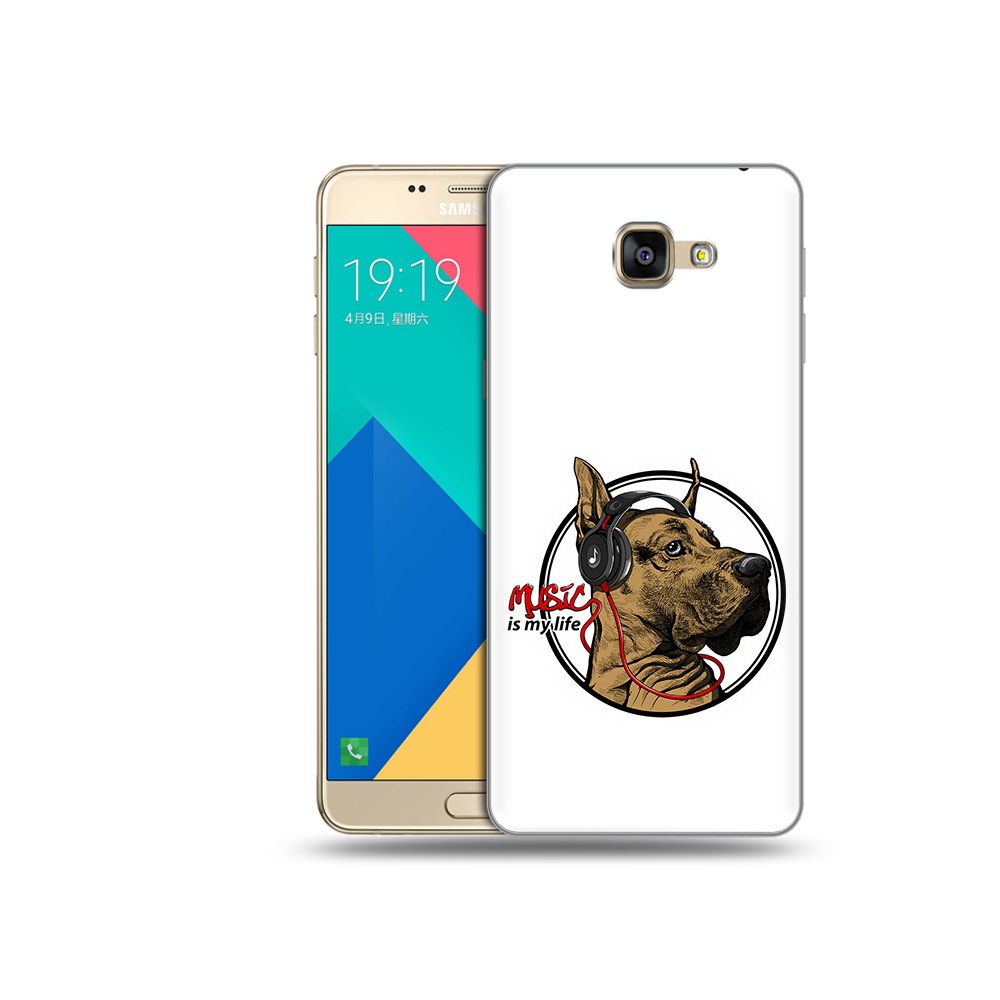 

Чехол MyPads Tocco для Samsung Galaxy A9 музыкальная собака (PT25200.562.490), Прозрачный, Tocco