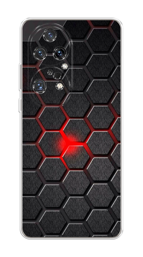 

Чехол на Huawei P50 Pro "Соты красные", Красный;черный;серый, 6105050-3