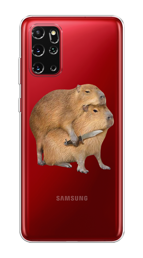 

Чехол на Samsung Galaxy S20 Plus "Капибара с ножом", Бежевый, 29350-1