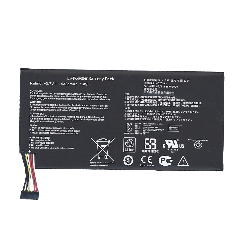 фото Аккумуляторная батарея c11-me370t для планшета asus google nexus 7 16wh oem