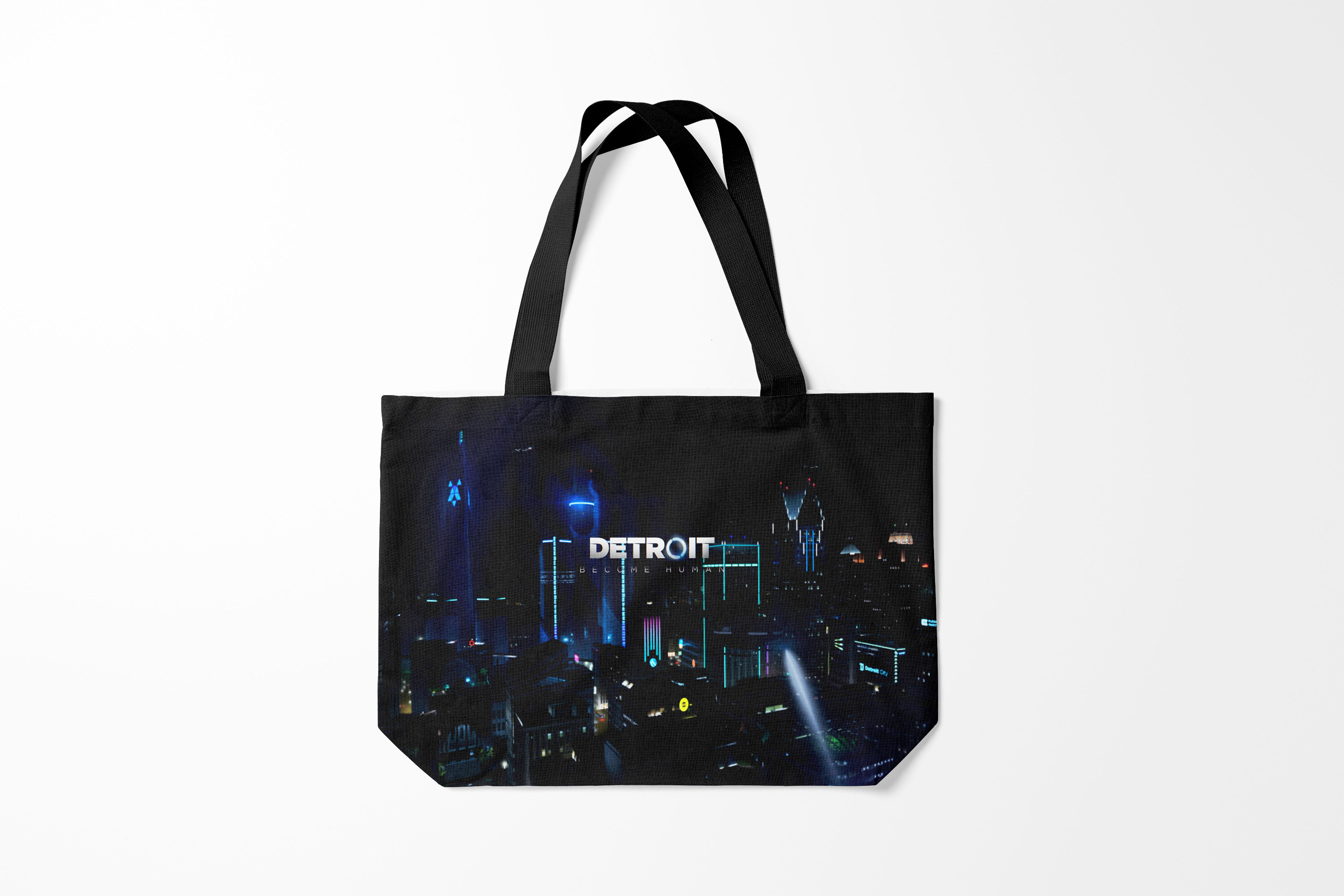 

Сумка шoппер унисекс Burnettie Detroit become human, черный; бирюзовый, Detroit become human
