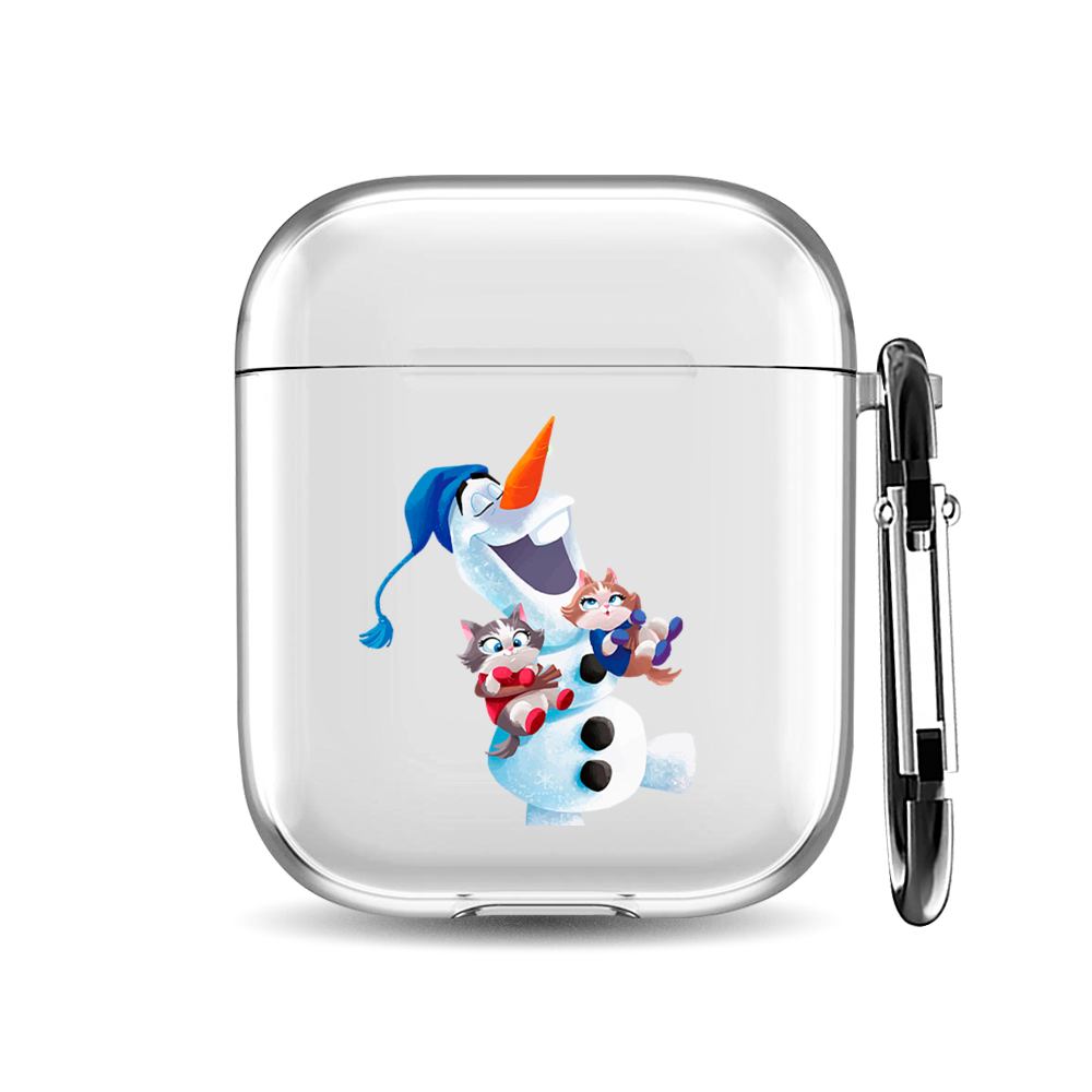 

Силиконовый чехол для наушников Airpods 1/2 "Холодное сердце Снеговик", AIPC-410-9A-1