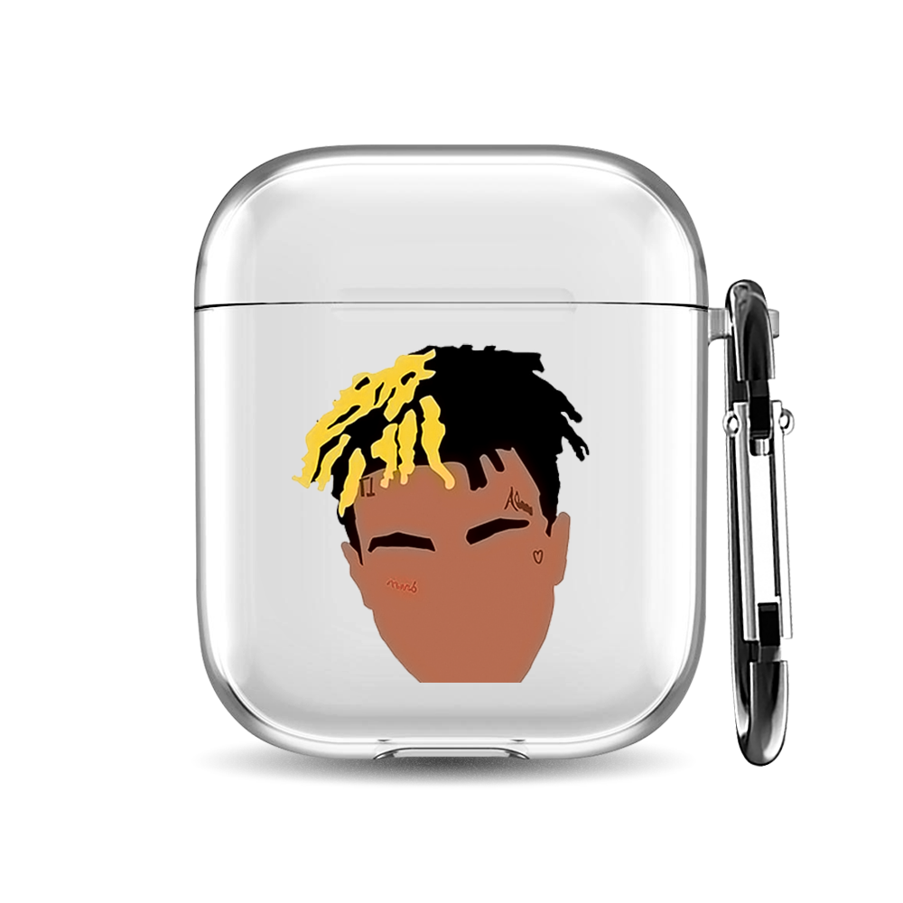 

Силиконовый чехол для наушников Airpods 1/2 "XXXTentacion minimal logo", AIPC-410-9A-1