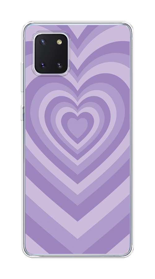 

Чехол на Samsung Galaxy Note 10 lite/A81 "Violet heart latte", Фиолетовый, 29150-1