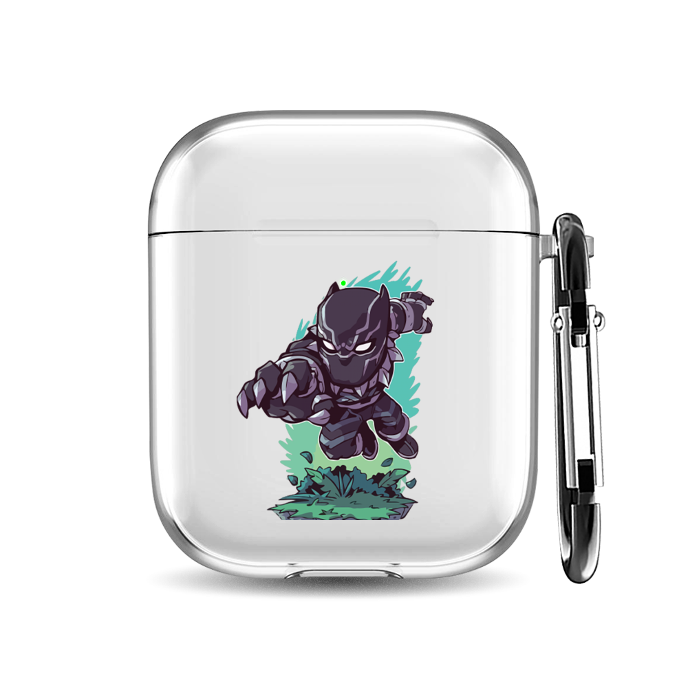 

Силиконовый чехол для наушников Airpods 1/2 "Cute Black Panther", AIPC-410-9A-1