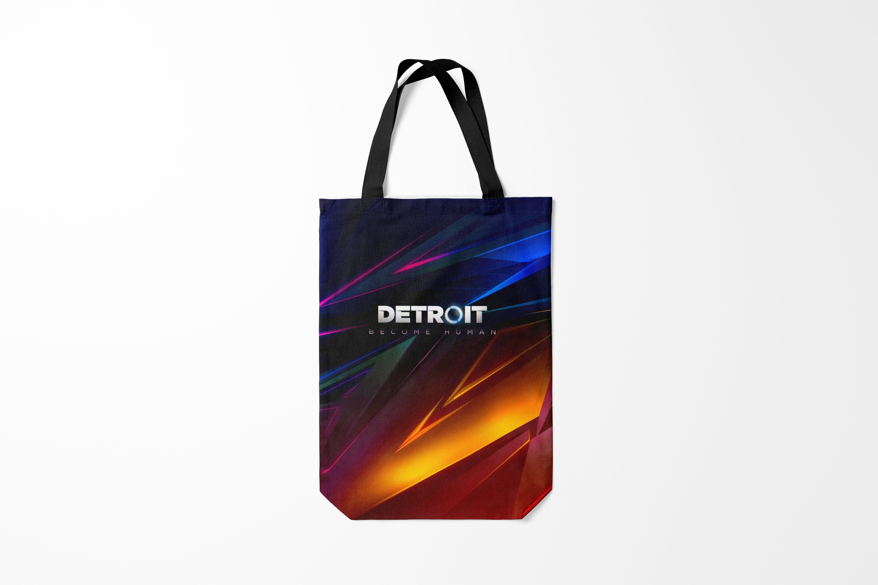 

Сумка шoппер унисекс Burnettie Detroit become human, черный; голубой, Detroit become human