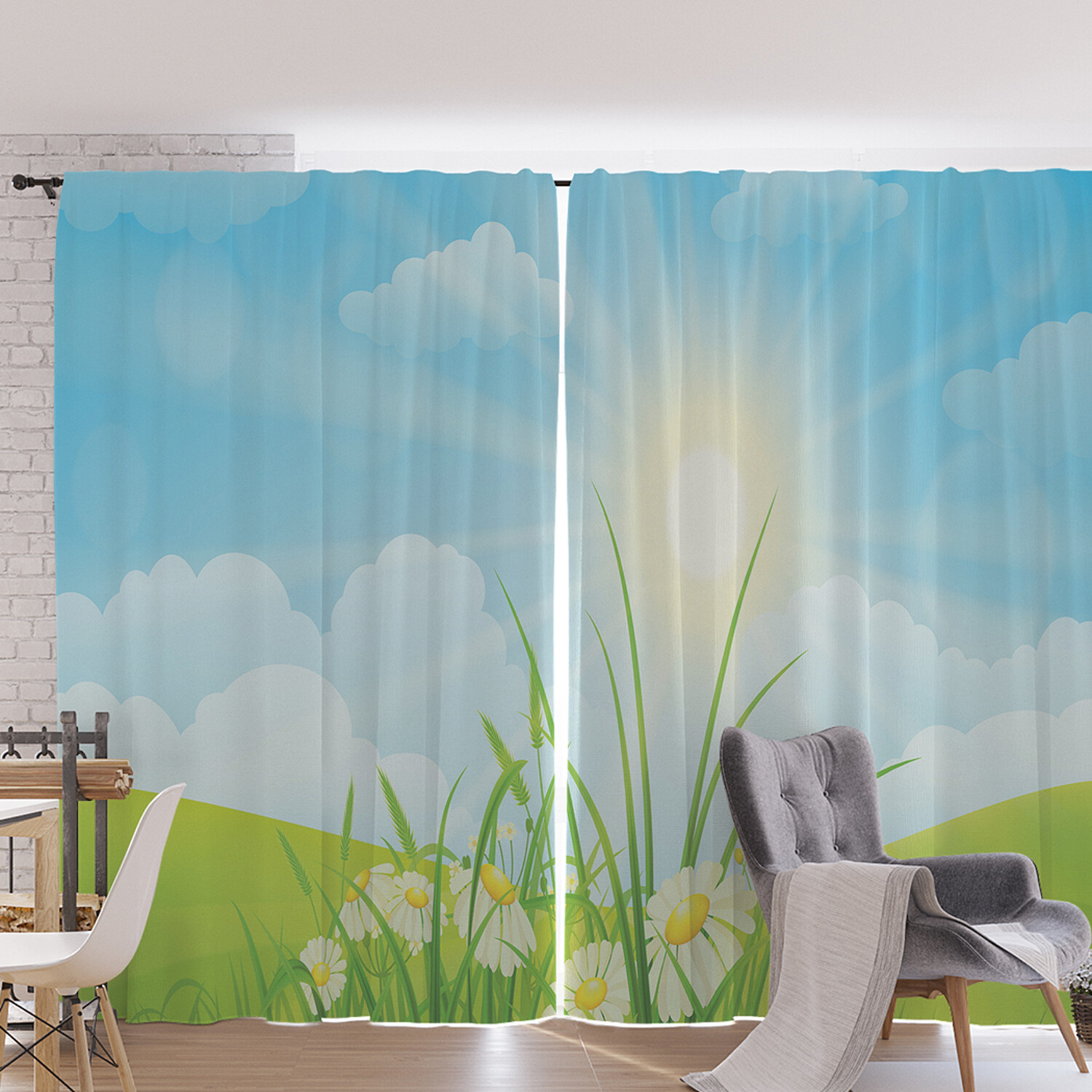 

Шторы и тюль pox_77270_170x265 Солнце над весенним лугам JoyArty, Солнце над весенним лугам