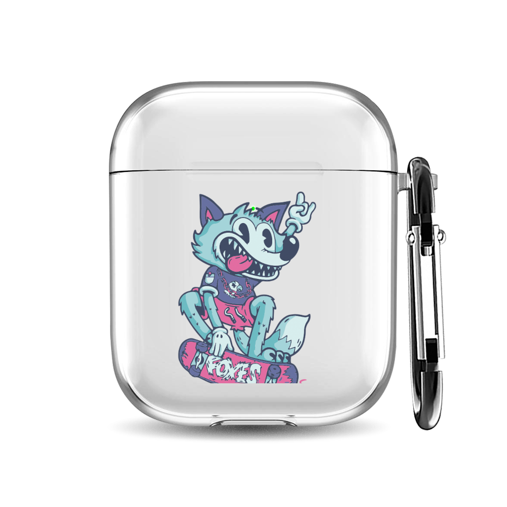 

Силиконовый чехол для наушников Airpods 1/2 "Foxes", AIPC-410-9A-1