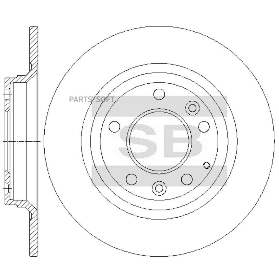 

Диск Тормозной, Задний Sangsin brake арт. SD4435