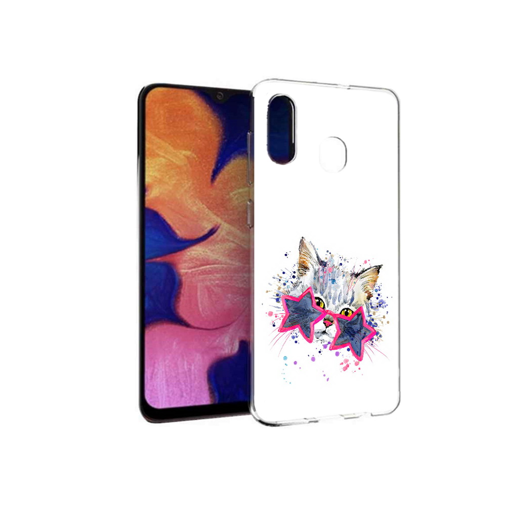 Чехол MyPads Tocco для Samsung Galaxy A30 звездные очки (PT126700.499.353)