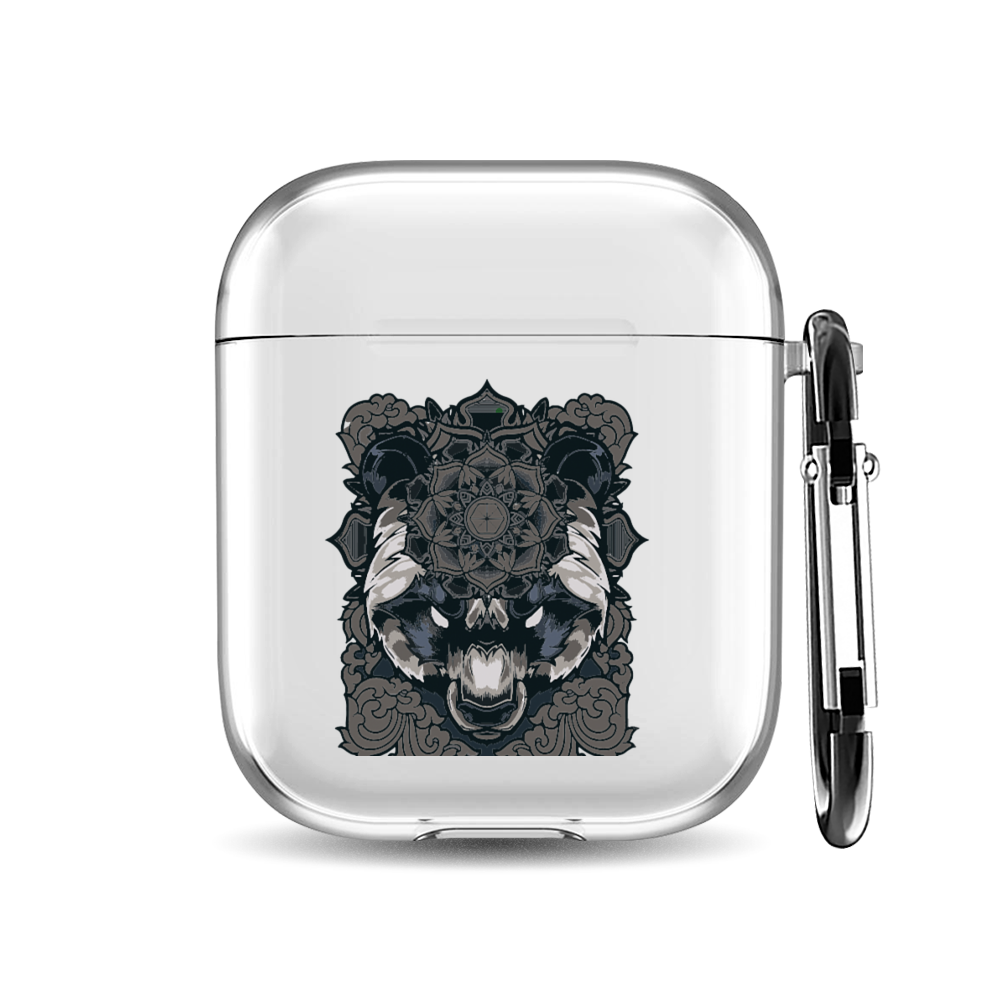

Силиконовый чехол для наушников Airpods 1/2 "Медведь в узорах", AIPC-410-9A-1
