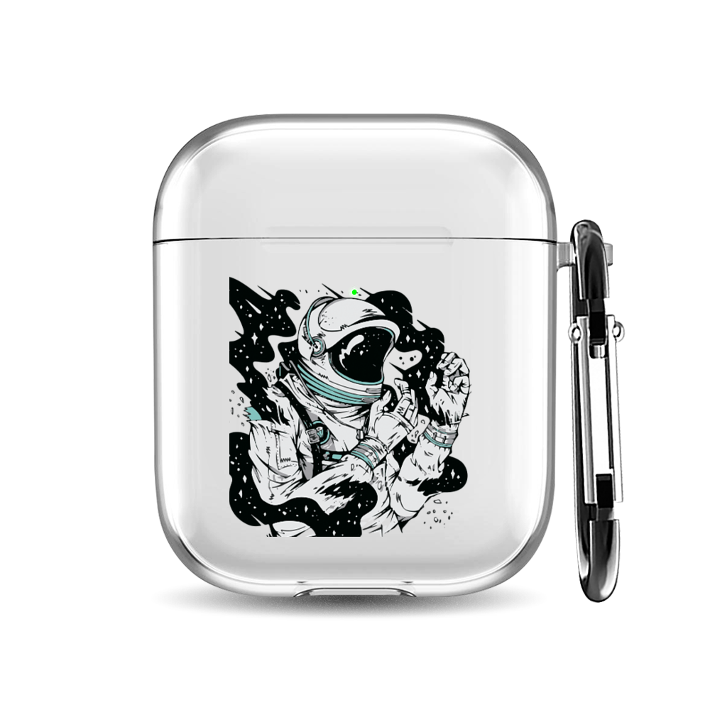 

Силиконовый чехол для наушников Airpods 1/2 "Космонавт арт", AIPC-410-9A-1