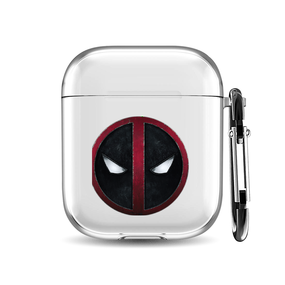 

Силиконовый чехол для наушников Airpods 1/2 "Дэдпул круг", AIPC-410-9A-1