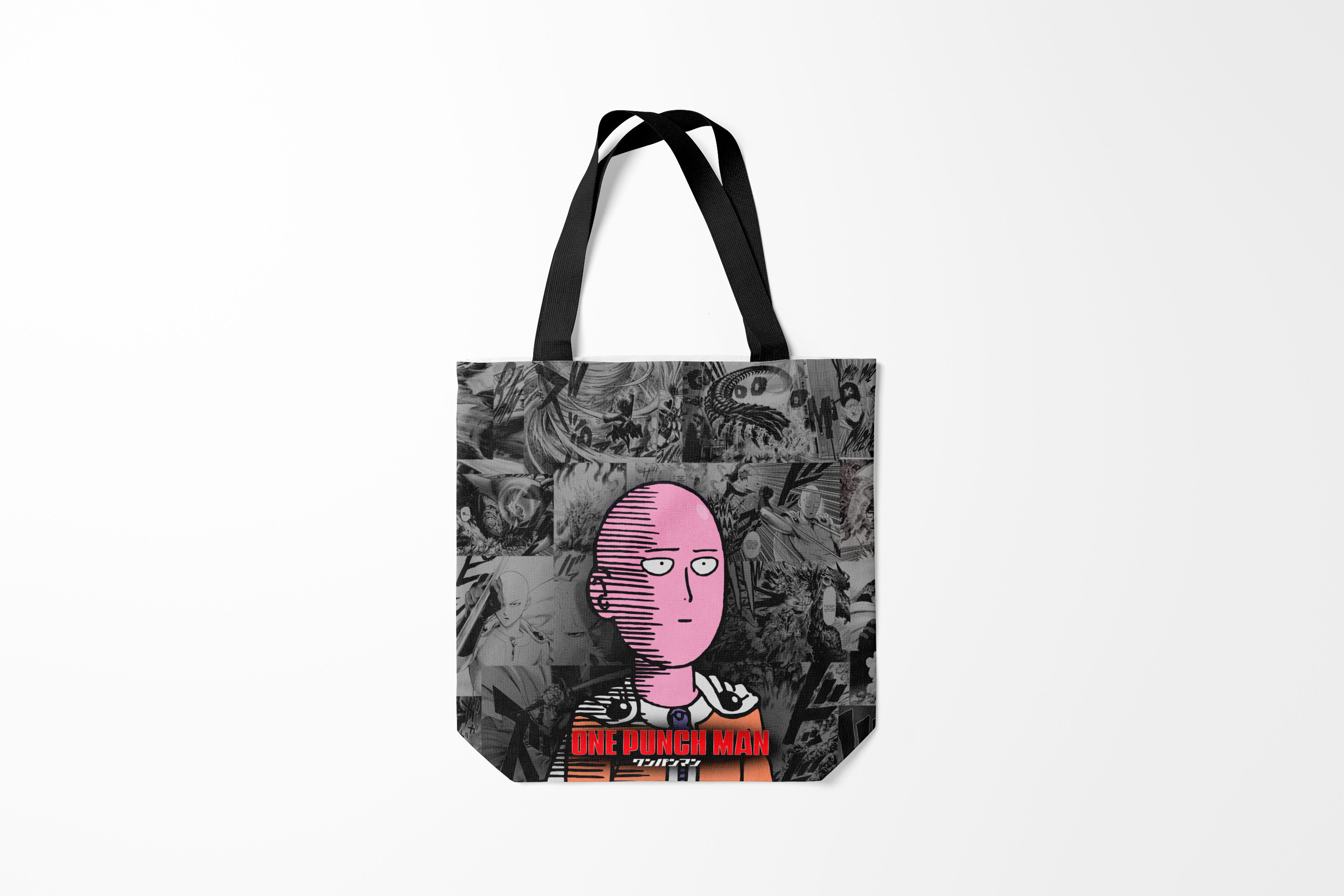 

Сумка шoппер унисекс Burnettie One Punch Man I am okey, серый, One Punch Man I am okey