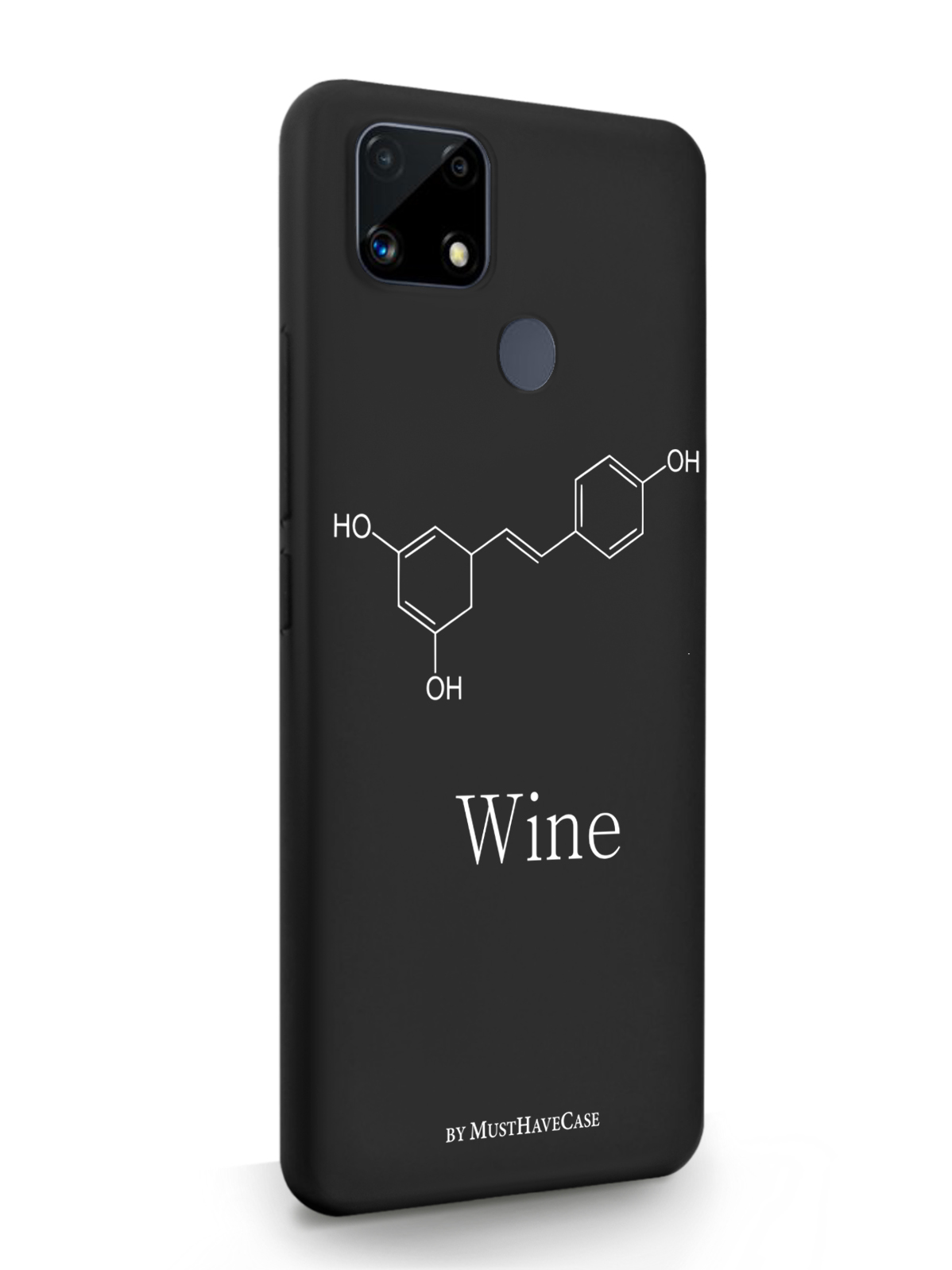 фото Чехол musthavecase для realme c25s молекула вина черный