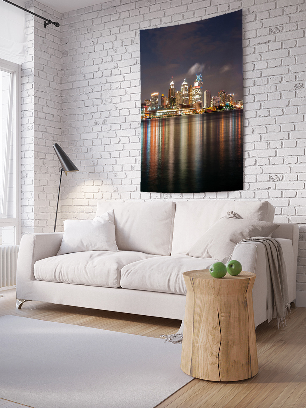 

Вертикальное фотопанно на стену JoyArty Цветное отражение ночного города 100x150 см, Цветное отражение ночного города