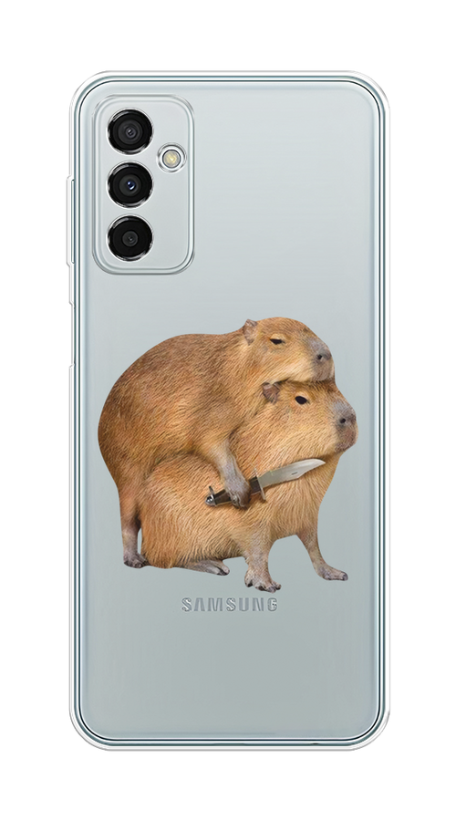 

Чехол на Samsung Galaxy M23 5G "Капибара с ножом", Бежевый, 2105550-1