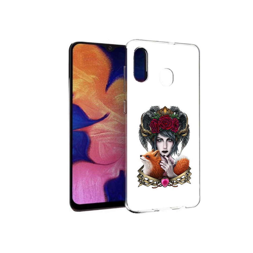 Чехол MyPads Tocco для Samsung Galaxy A30 девушка с лисой (PT126700.499.314)